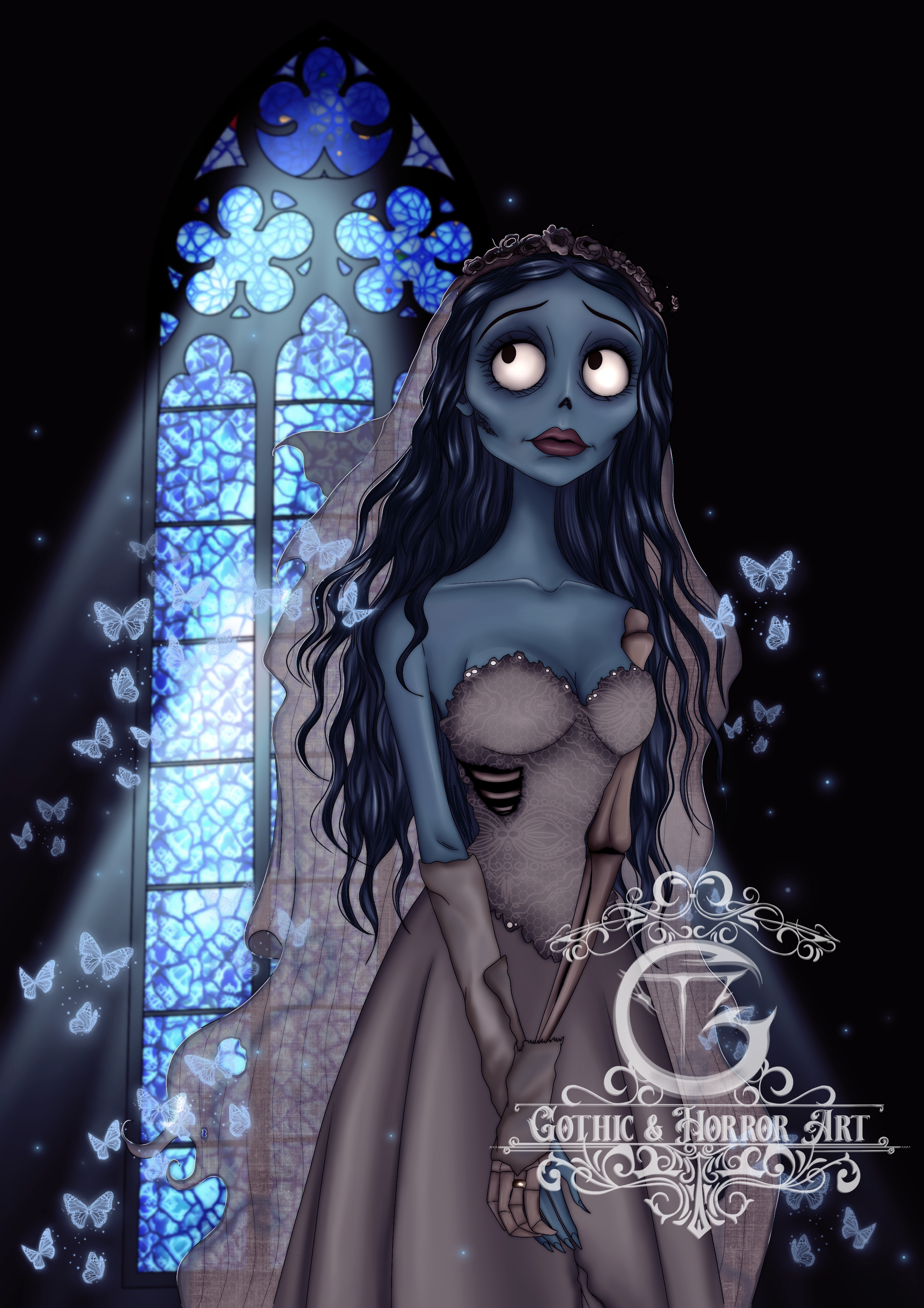 Ilustração de Emily Noiva Cadáver