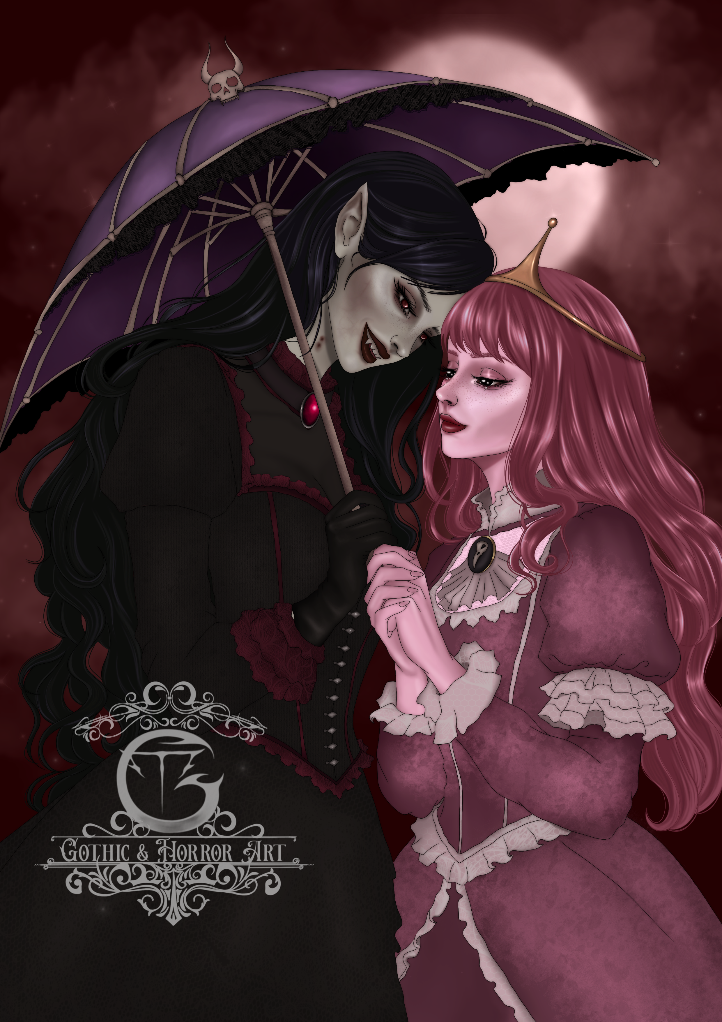 Ilustração Marceline e Bubblegum