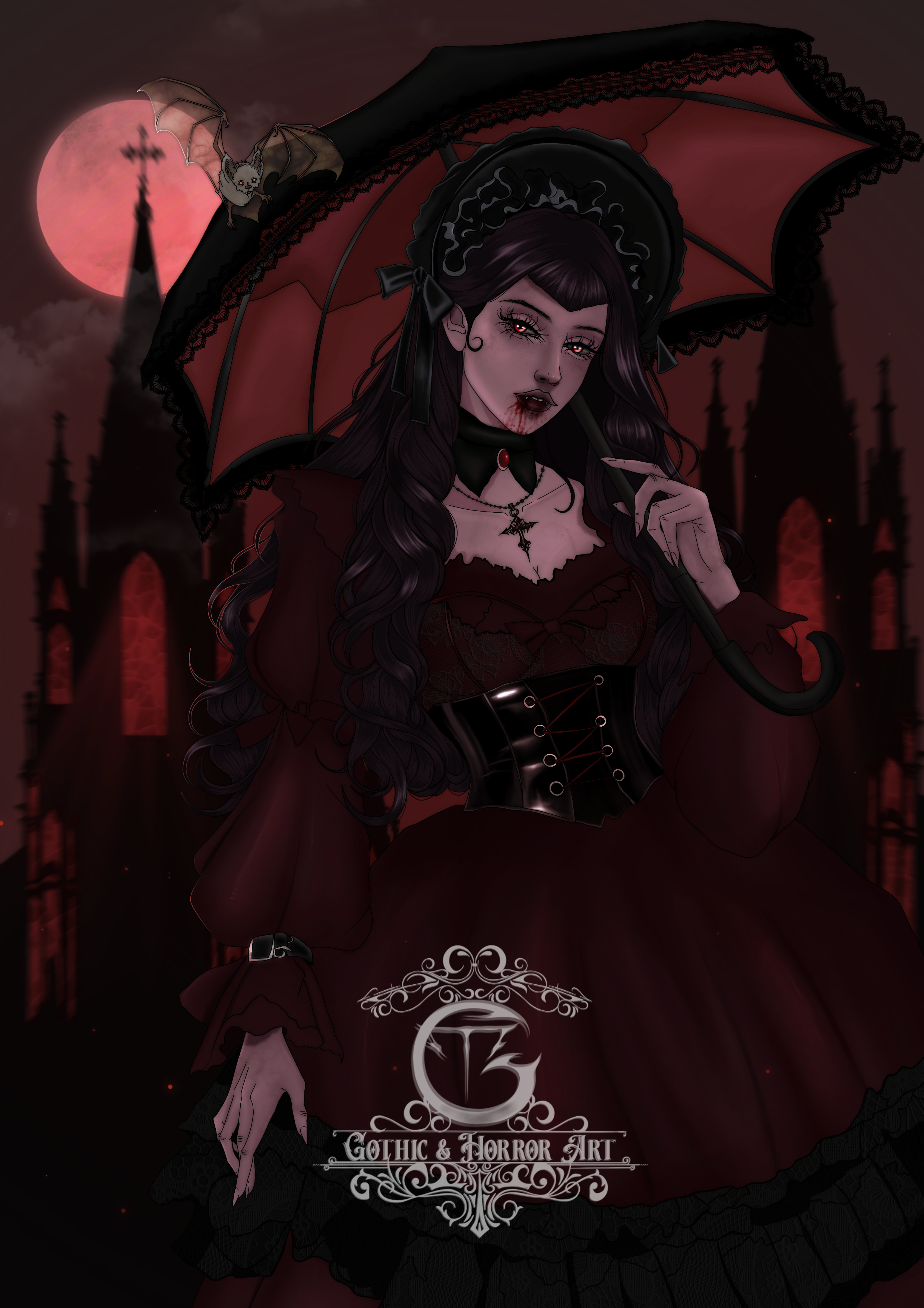 Ilustração Boneca Vampira